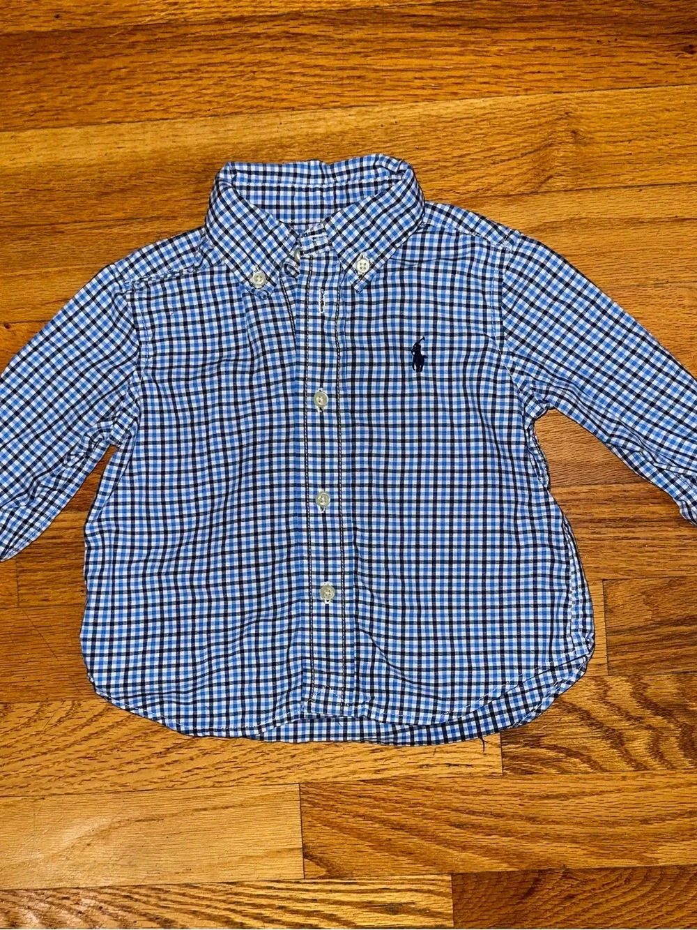 Ralph Lauren Baby Boy Checked Button-Down Shirt Size 9M
